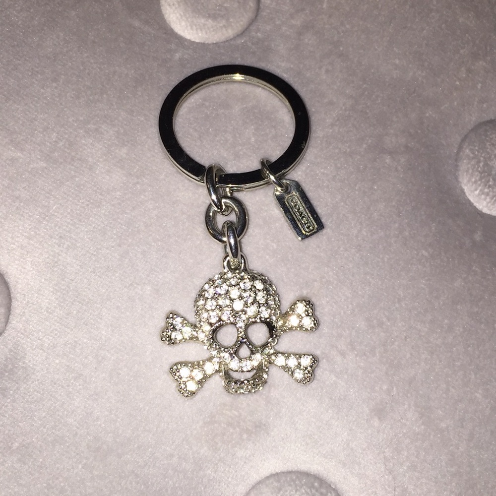 Pave Coach skull keychain
